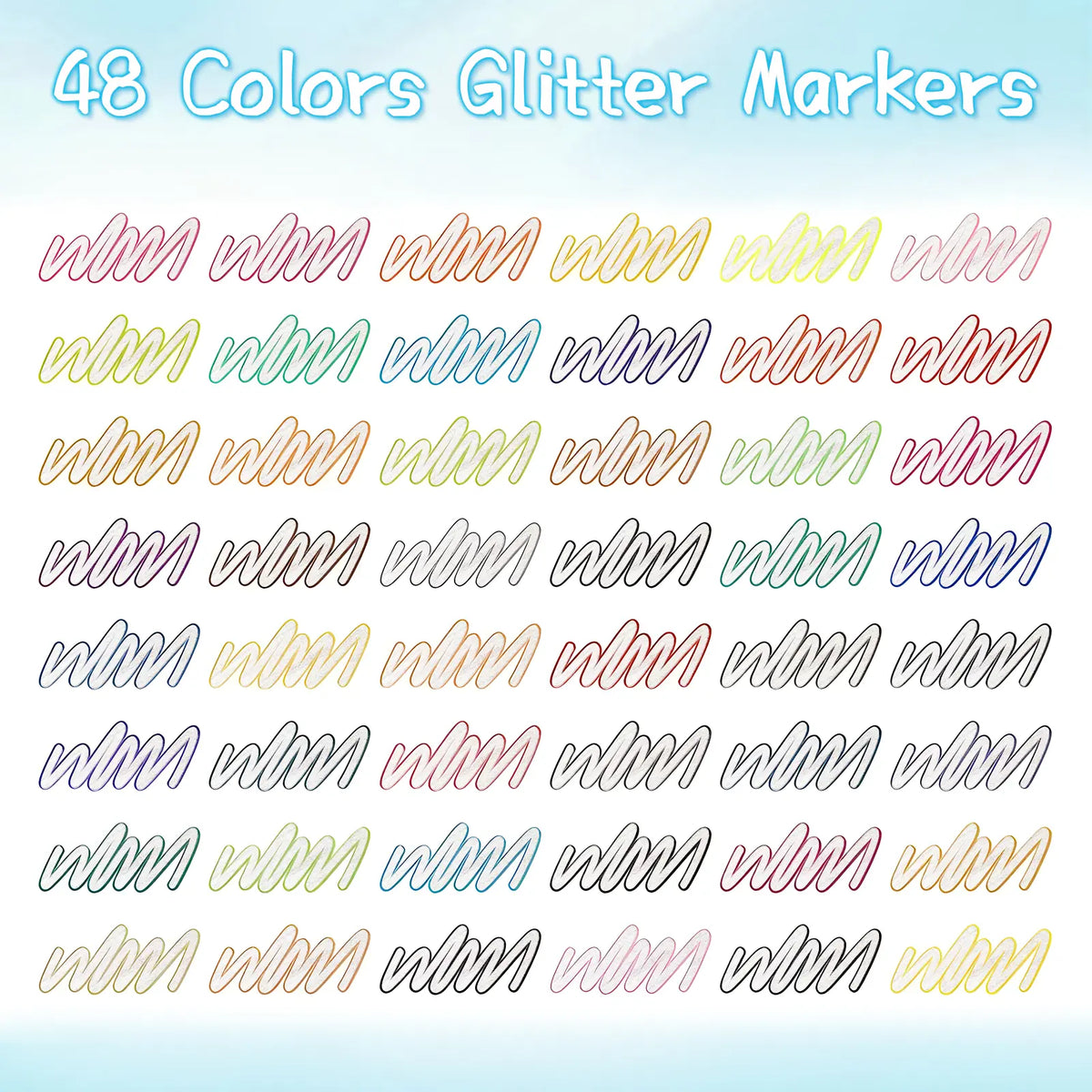 ✨ Glitter Outline Shimmer Markers & Gel Pens | Sparkle Art & Craft Pens for Drawing, Journaling & DIY