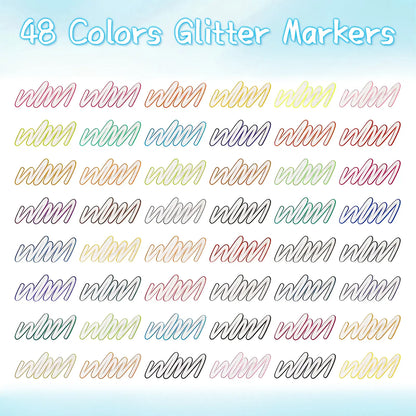 ✨ Glitter Outline Shimmer Markers & Gel Pens | Sparkle Art & Craft Pens for Drawing, Journaling & DIY
